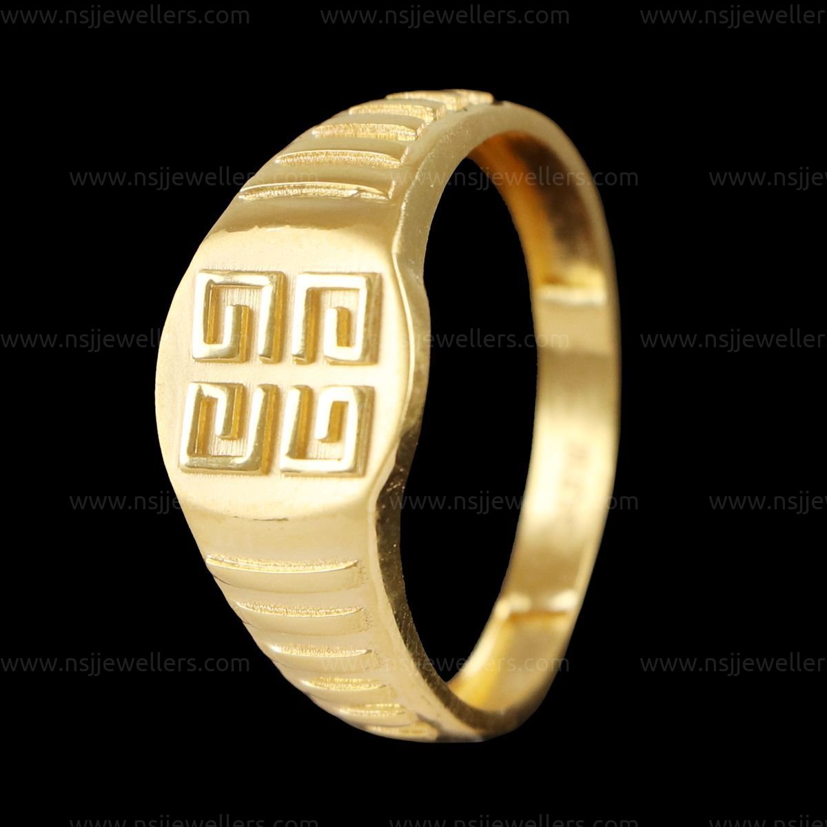 22 KT GOLD PAPER CASTING GENTS RING